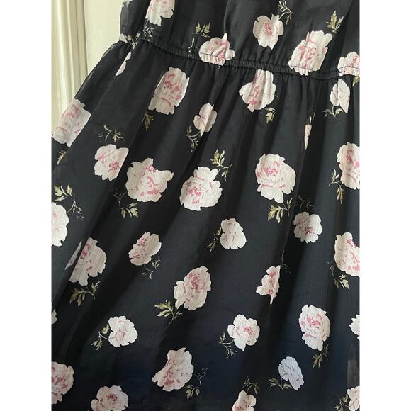 Abercrombie Fitch Dress Floral Print Fit & Flare Ruffled Hem Small - Picture 4 of 9